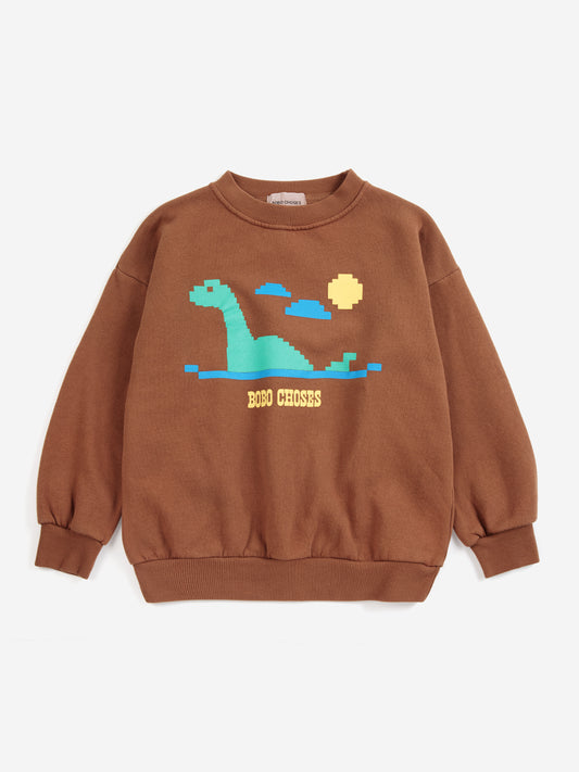 [Bobo Choses] Lake Monster sweatshirt-Dark Brown