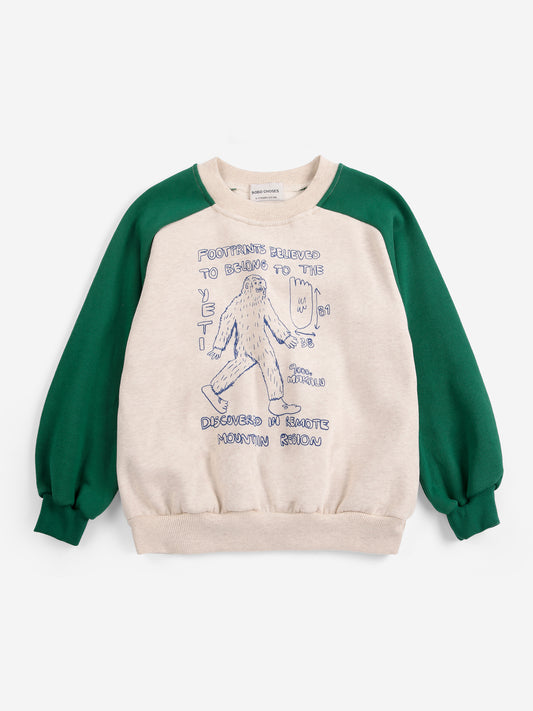 [Bobo Choses]Mr. Footish raglan sweatshirt-Offwhite