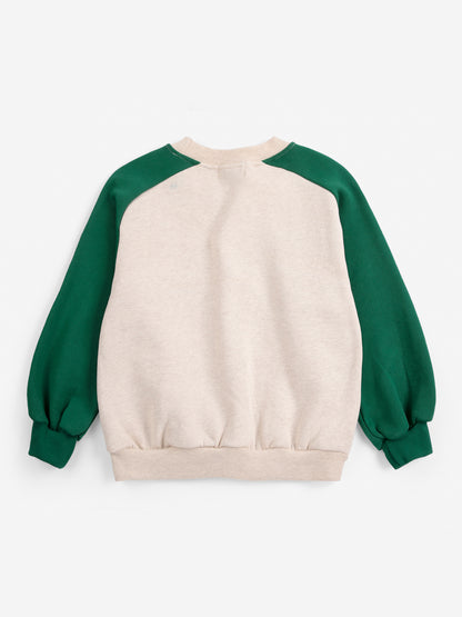 [Bobo Choses]Mr. Footish raglan sweatshirt-Offwhite