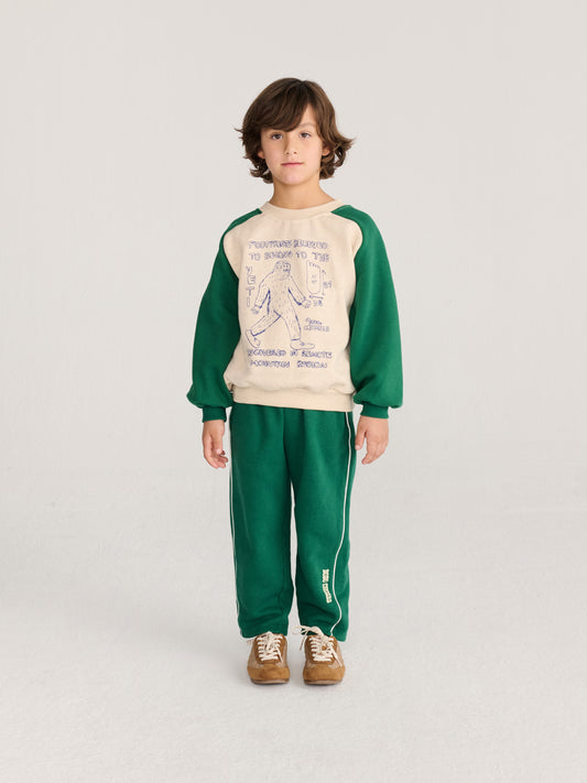 [Bobo Choses]Mr. Footish raglan sweatshirt-Offwhite