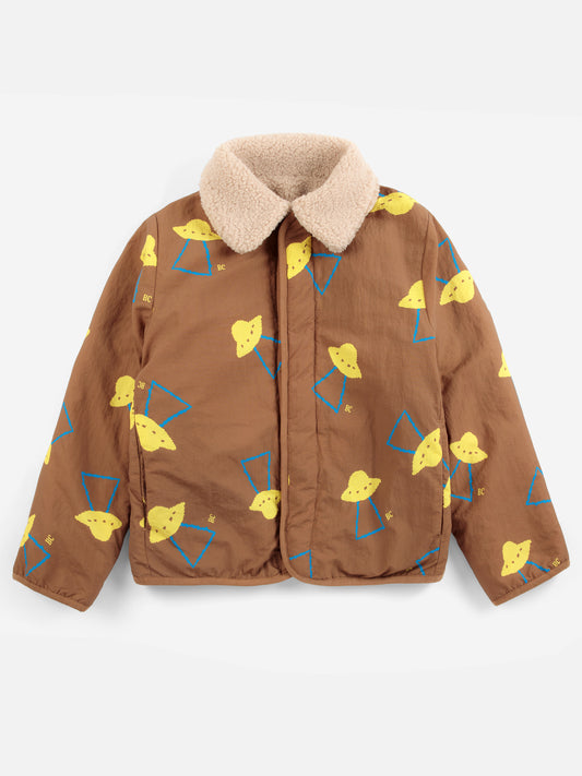 [Bobo Choses]Pixel Abduction all over reversible jacket - Brown