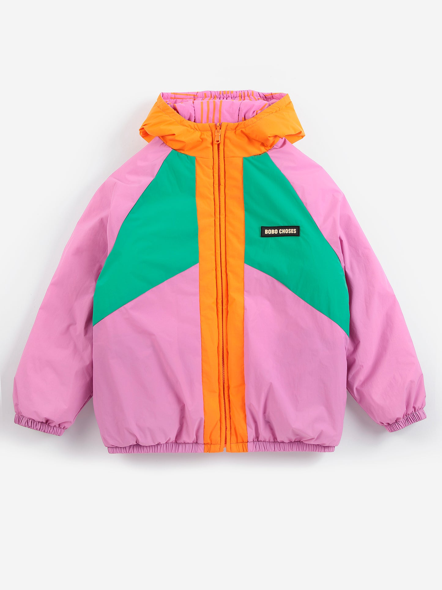 [Bobo Choses] Almost Moire all over reversible anorak-Fuchsia