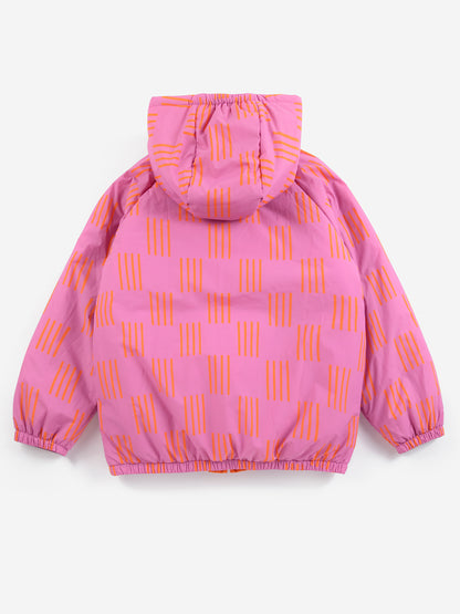 [Bobo Choses] Almost Moire all over reversible anorak-Fuchsia