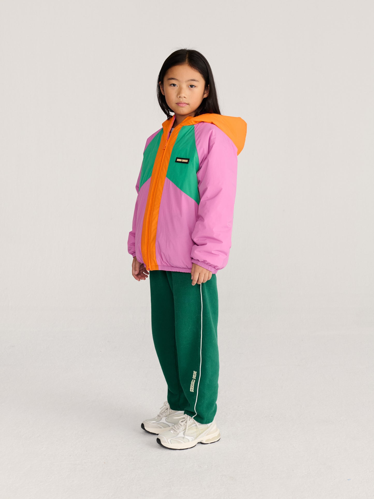 [Bobo Choses] Almost Moire all over reversible anorak-Fuchsia