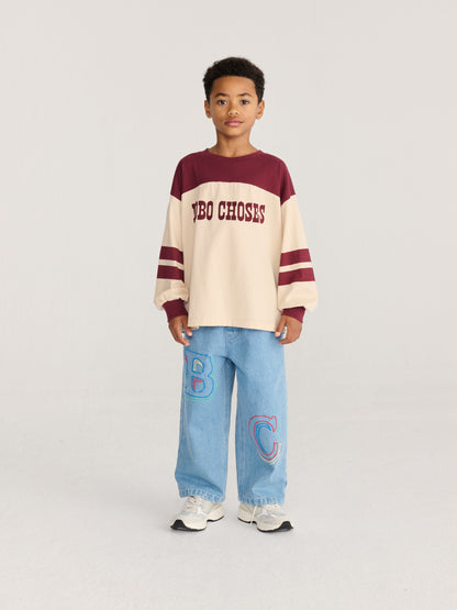 [Bobo Choses]Embossed denim Pants