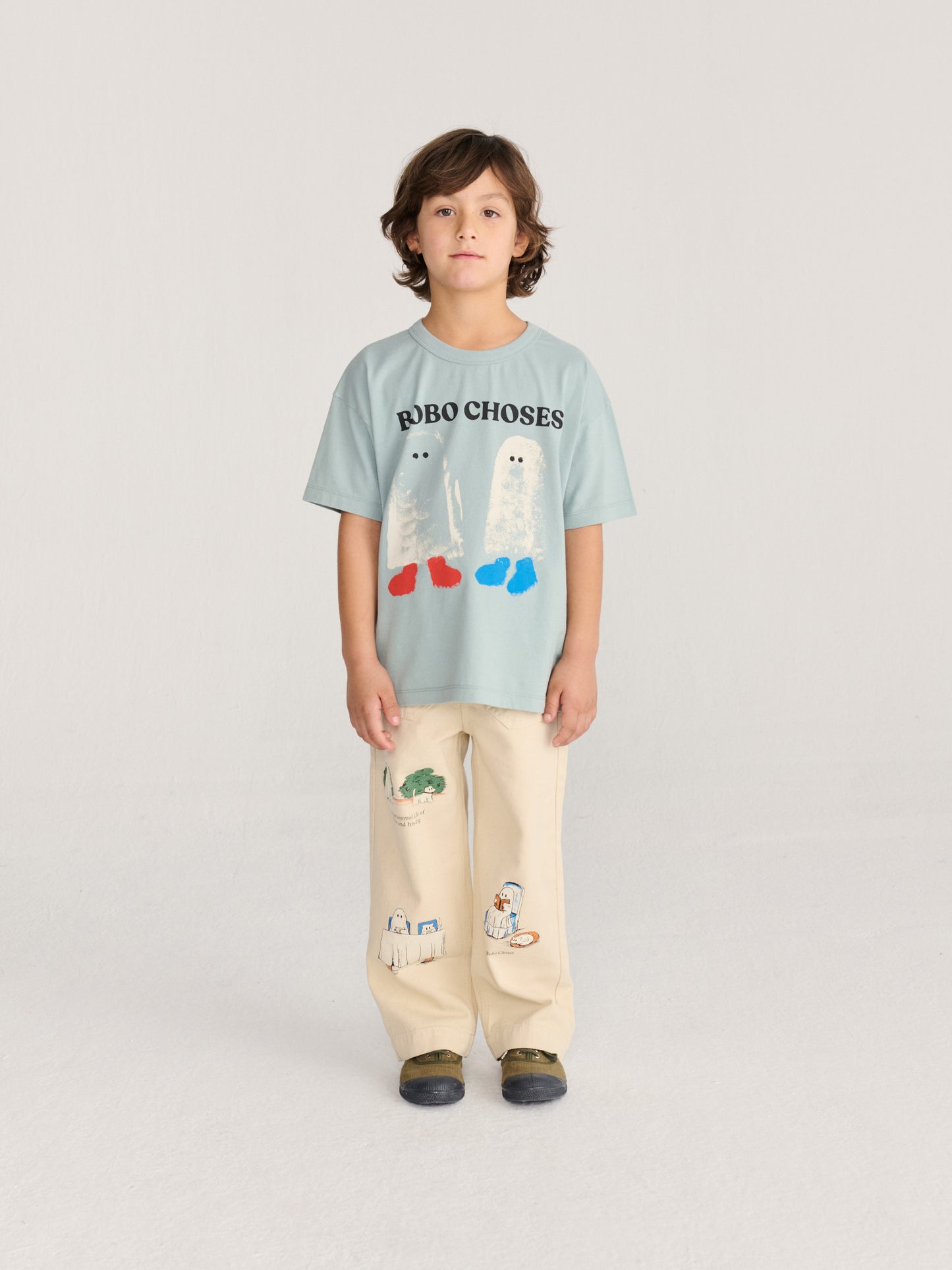 [Bobo Choses]Booty Ghosts T-shirt - Light Blue