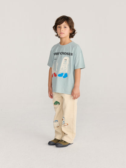 [Bobo Choses]Booty Ghosts T-shirt - Light Blue