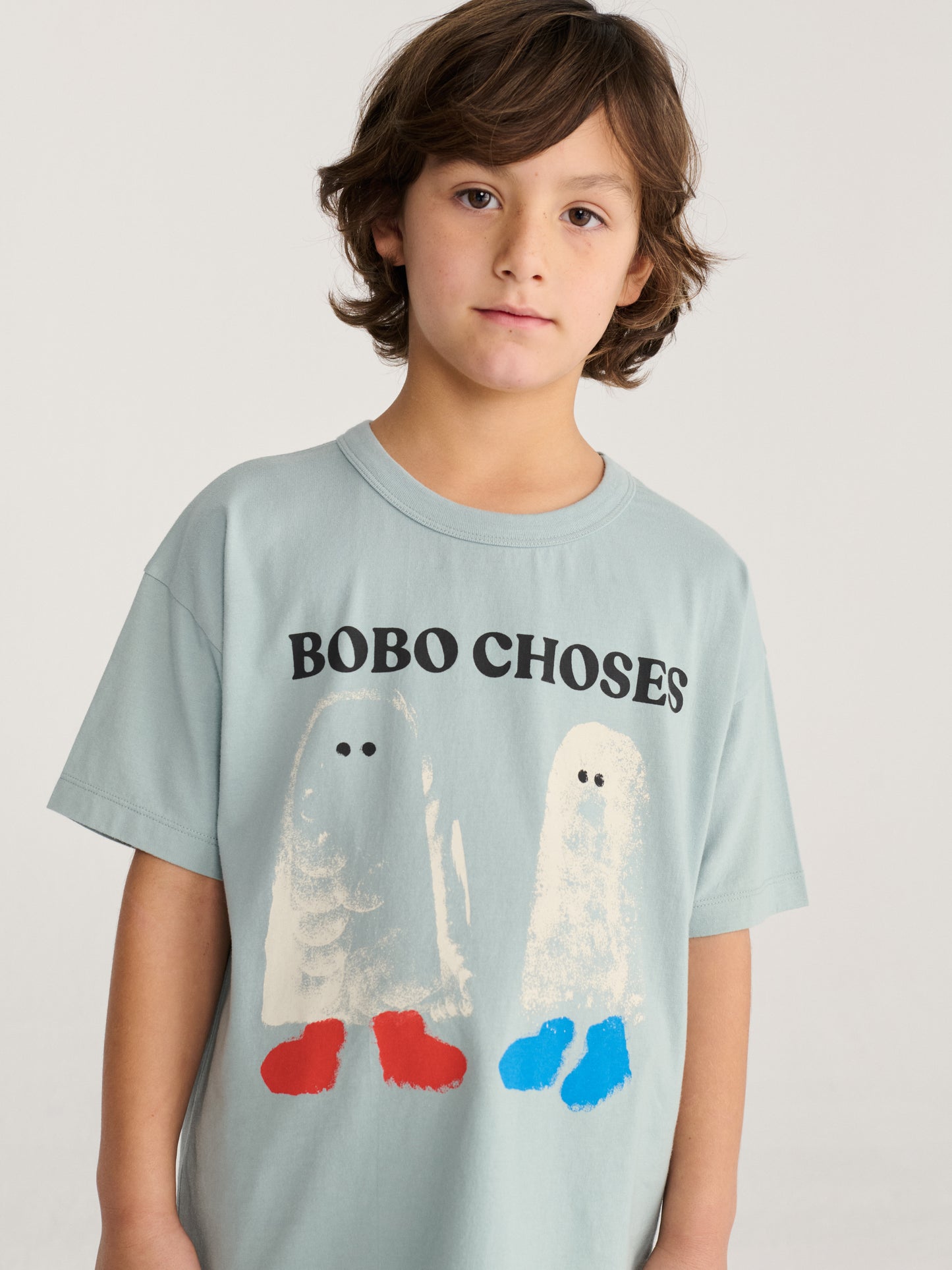 [Bobo Choses]Booty Ghosts T-shirt - Light Blue