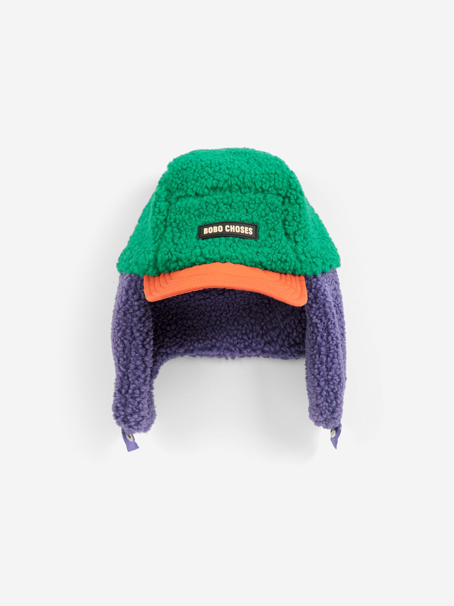 [Bobo Choses]Color block sheepskin chapka-Multicolor