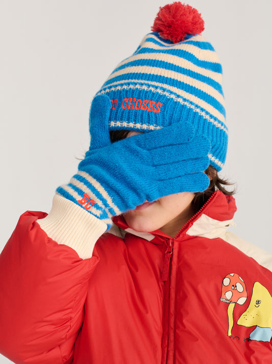[Bobo Choses]Knitted gloves-Light Blue