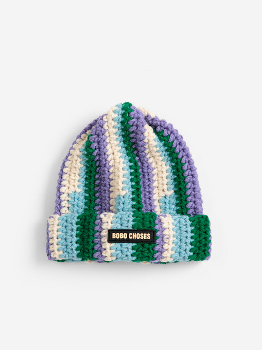 [Bobo Choses]Knitted beanie-Aqua Blue
