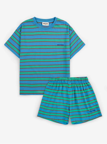 [Bobo Choses]Blue Stripes Loungewear Set