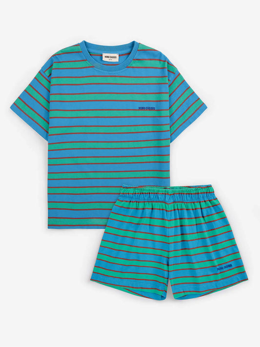 [Bobo Choses]Blue Stripes Loungewear Set