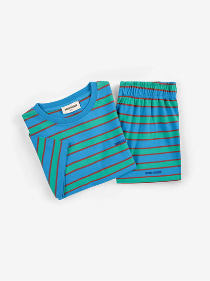 [Bobo Choses]Blue Stripes Loungewear Set
