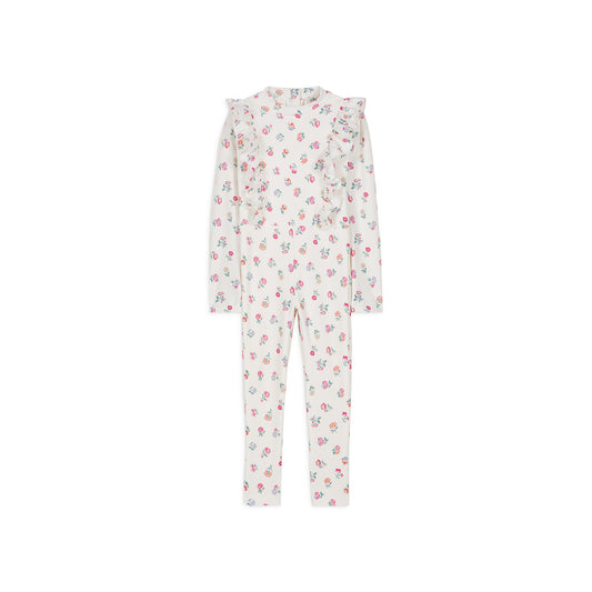 [Louise Misha] Bathing Jumpsuits Linette - White Felcita Flow