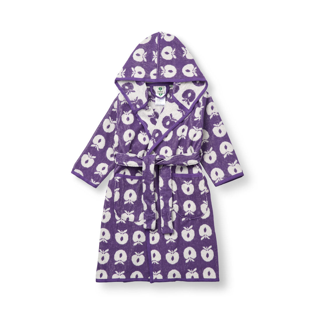 [Smafolk] Bathrobe With Apples - Purple Heart