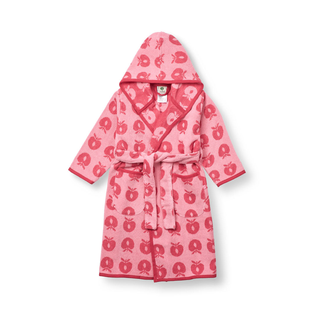 [Smafolk] Bathrobe With Apples - Sea Pink