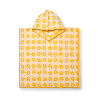 [Smafolk] Bath Poncho With Apples - Yellow