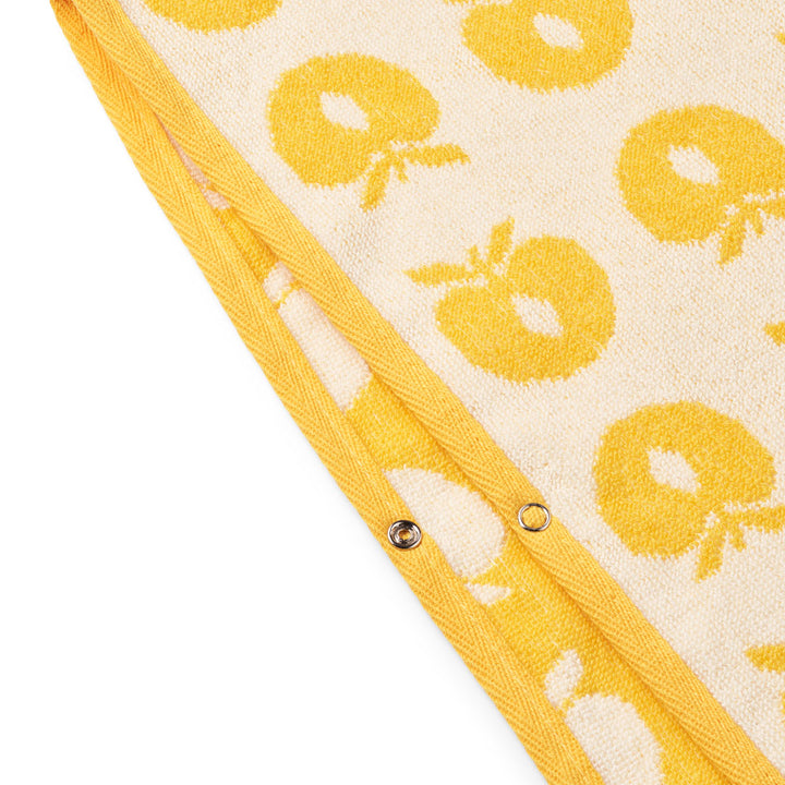 [Smafolk] Bath Poncho With Apples - Yellow
