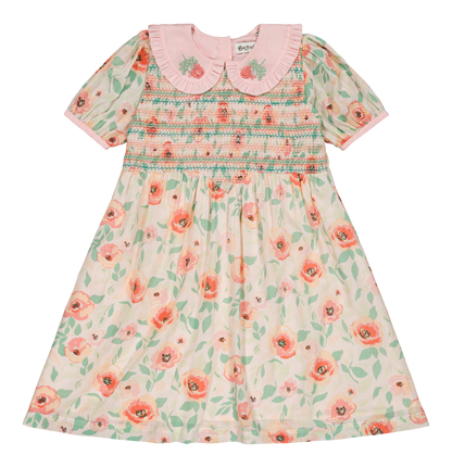 [Bachaa] Ballet Slippers Robe Dress - Poppy Print