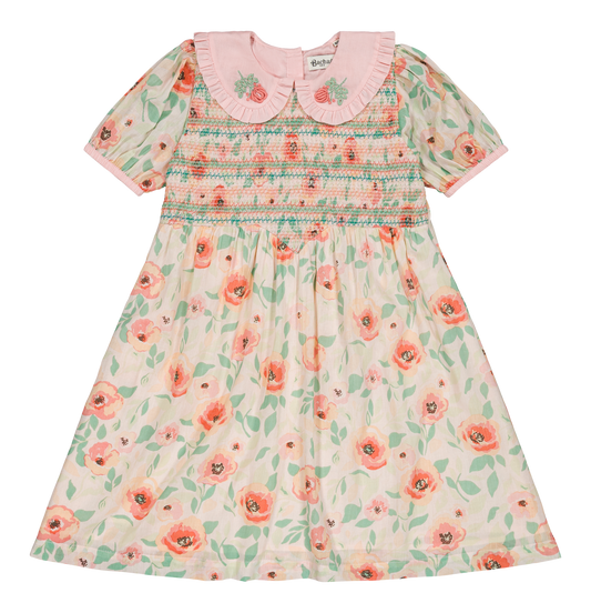 [Bachaa] Ballet Slippers Robe Dress - Poppy Print