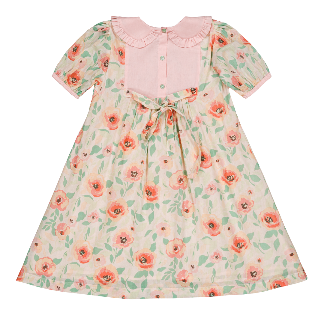 [Bachaa] Ballet Slippers Robe Dress - Poppy Print