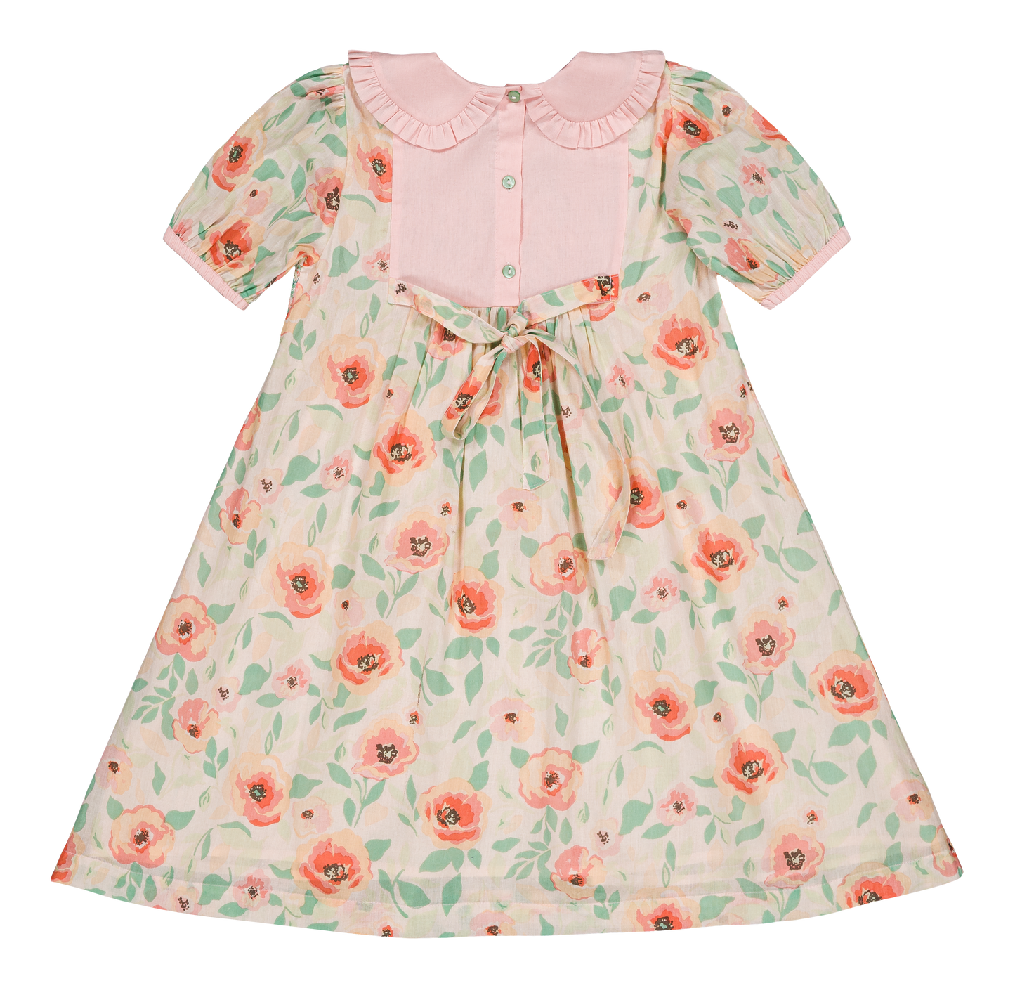 [Bachaa] Ballet Slippers Robe Dress - Poppy Print