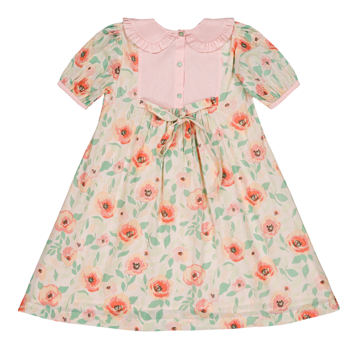 [Bachaa] Ballet Slippers Robe Dress - Poppy Print