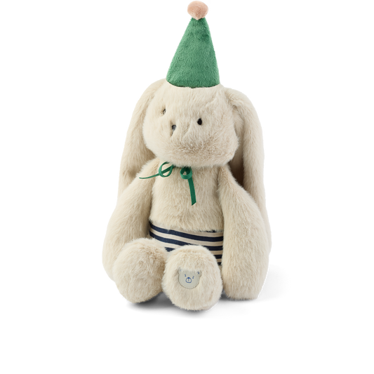 [Liewood] Bertrand Rabbit Celebration Teddy - Mist / Blue Stripe Mix