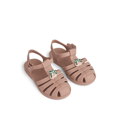 [Liewood] Bre Sandals With Charms- Peach / Dark Rose