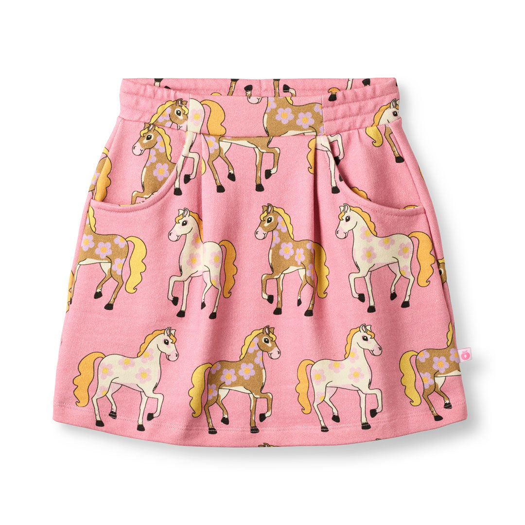 [Smafolk] Brina Skirt With Horses - Sea Pink