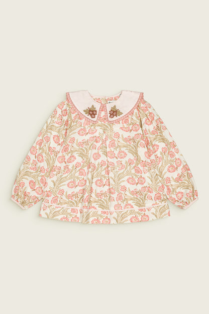 [Bachaa]Clemence Blouse-Promenade enchantée print