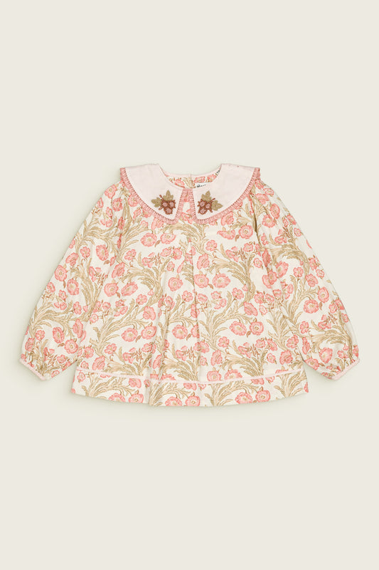 [Bachaa]Clemence Blouse-Promenade enchantée print