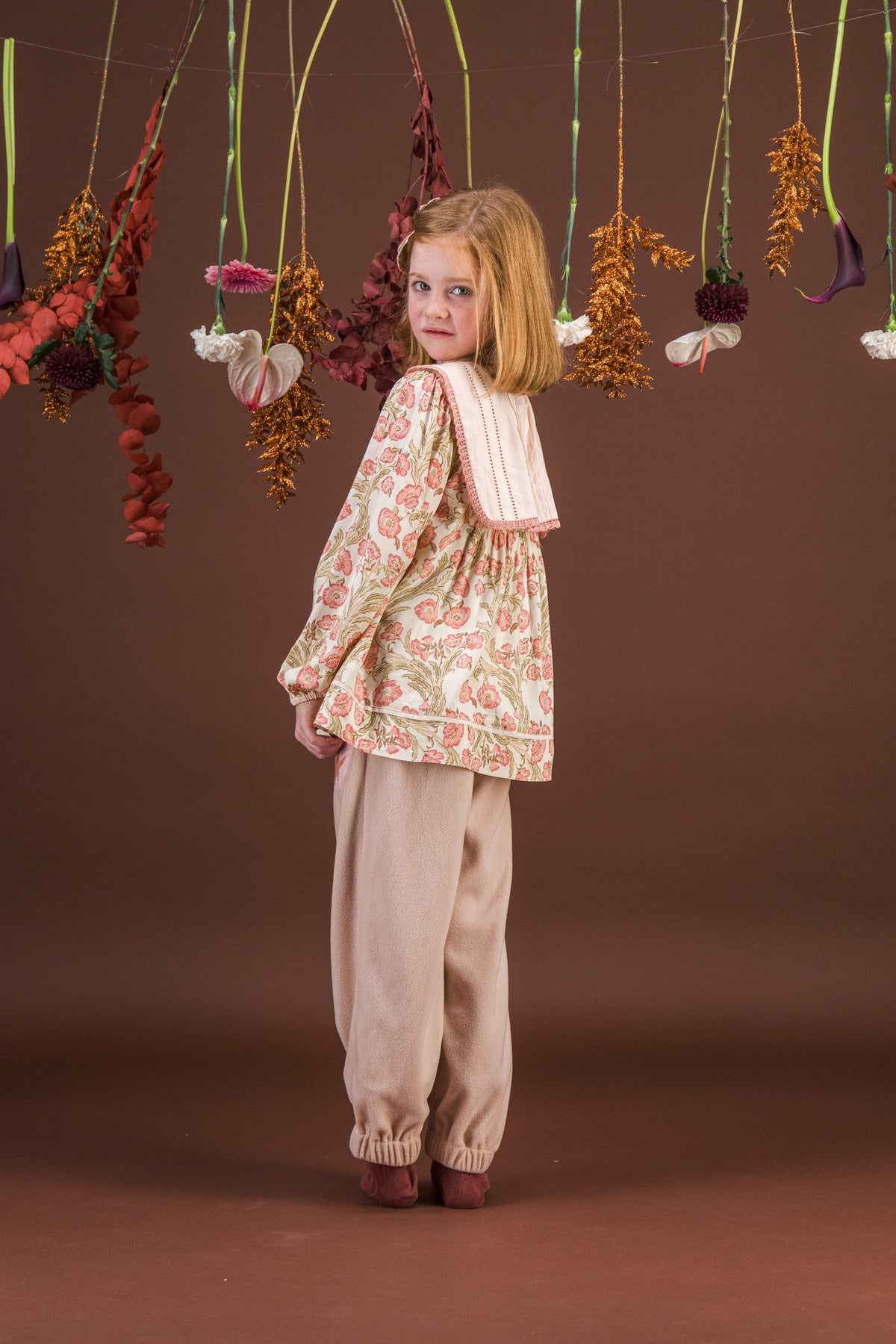 [Bachaa]Clemence Blouse-Promenade enchantée print