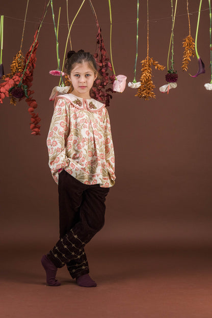 [Bachaa]Clemence Blouse-Promenade enchantée print