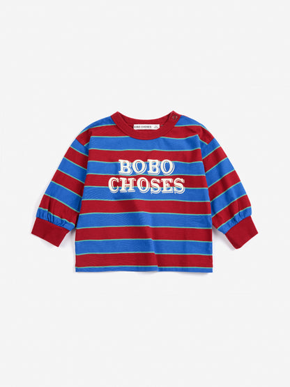 [Bobo Choses] Embossed stripes T-shirt
