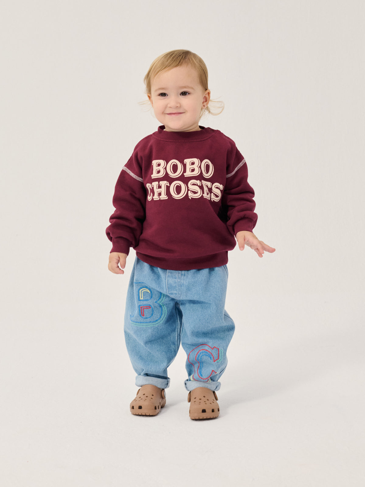 [Bobo Choses]B.C. Embossed denim pants