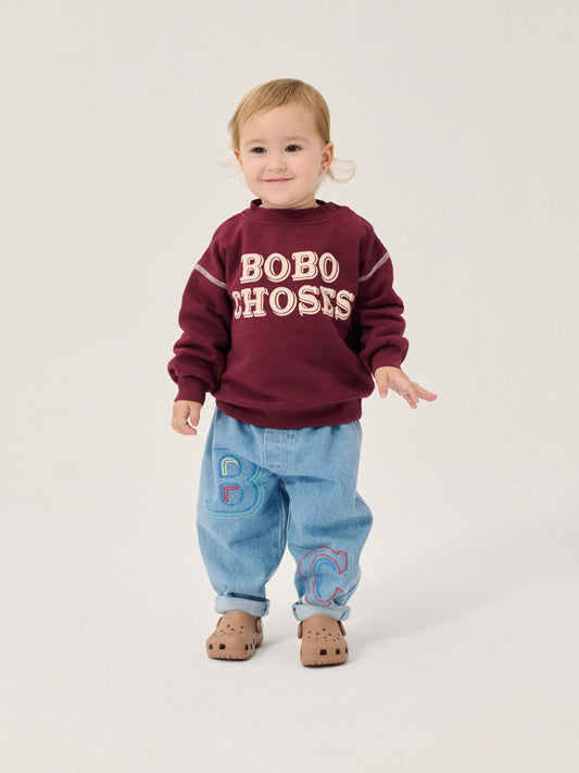 [Bobo Choses]B.C. Embossed denim pants