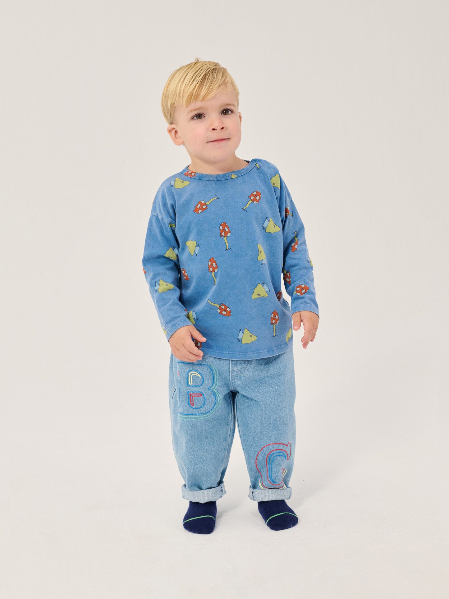 [Bobo Choses]B.C. Embossed denim pants