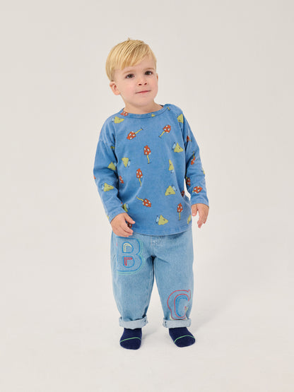 [Bobo Choses]B.C. Embossed denim pants