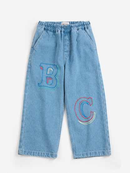 [Bobo Choses]Embossed denim Pants