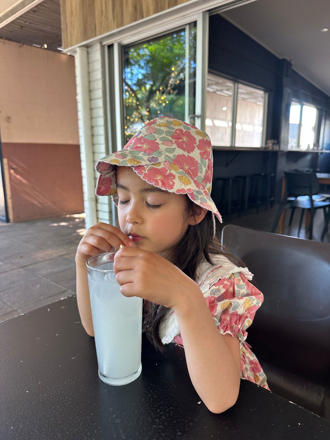 [Konges slojd] Coeur Scallop Sun Hat GOTS - Fleur Anglaise