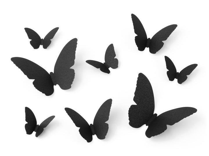 [PartyDeco]Paper Moth Decoration, black, 6-12cm