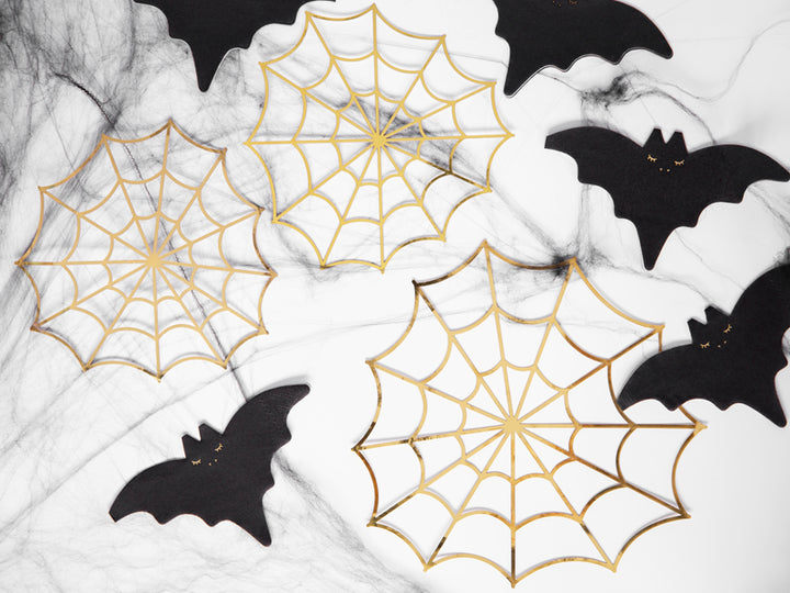 [PartyDeco]Paper Decorations - Spiderwebs,Gold
