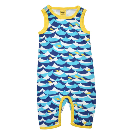[DUNS Sweden] Play Suit - Wave and Fish Blue