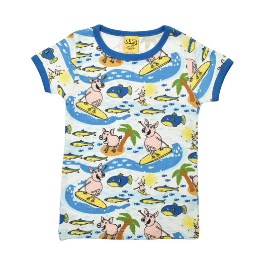 [DUNS Sweden] Short Sleeve Tops- Surf Pig Blue