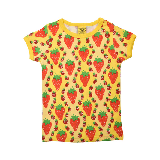 [DUNS Sweden] Short Sleeve Tops-Strawberries Yellow