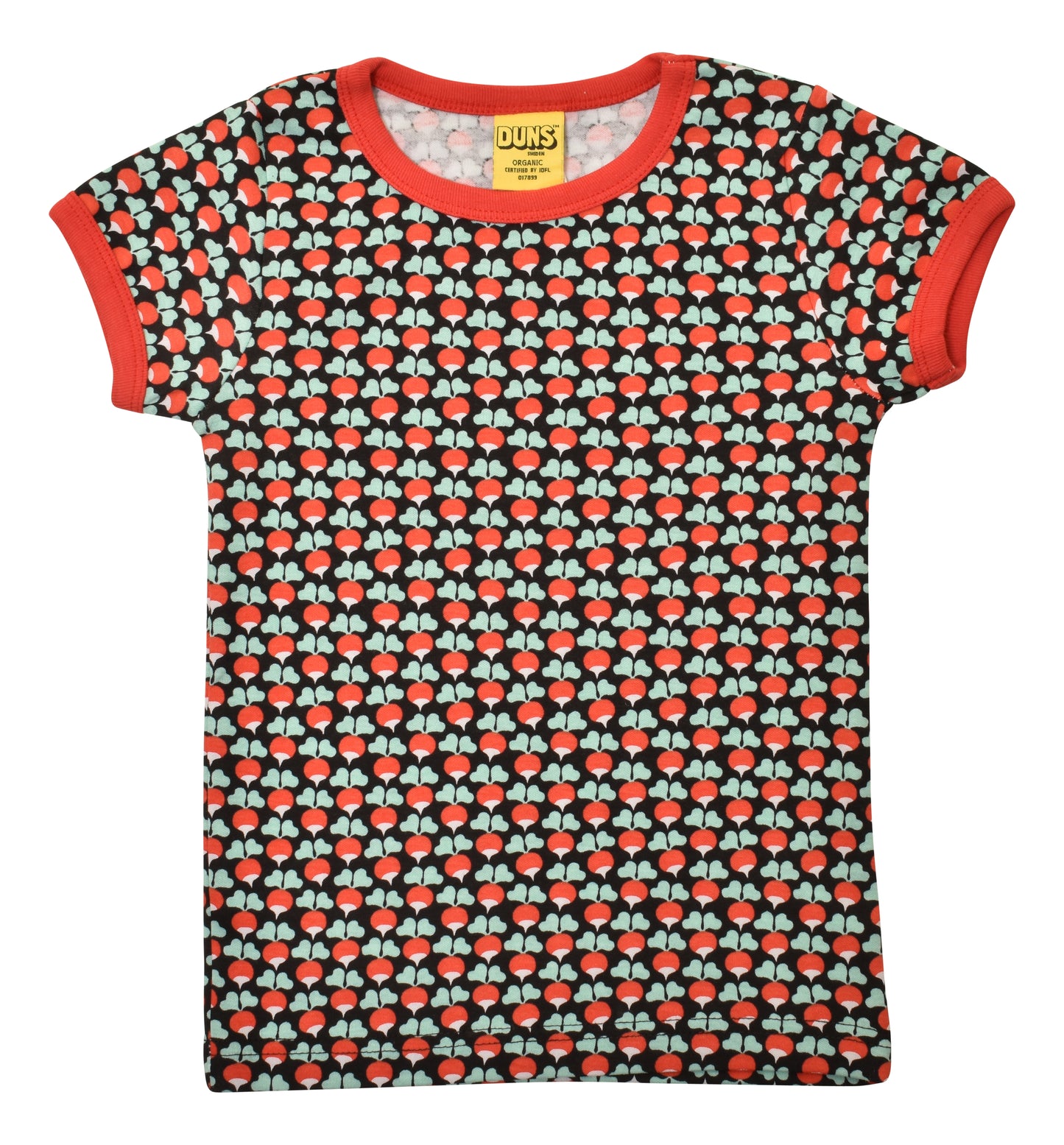 [DUNS Sweden]Short Sleeve top-Mini Radish Poppy red