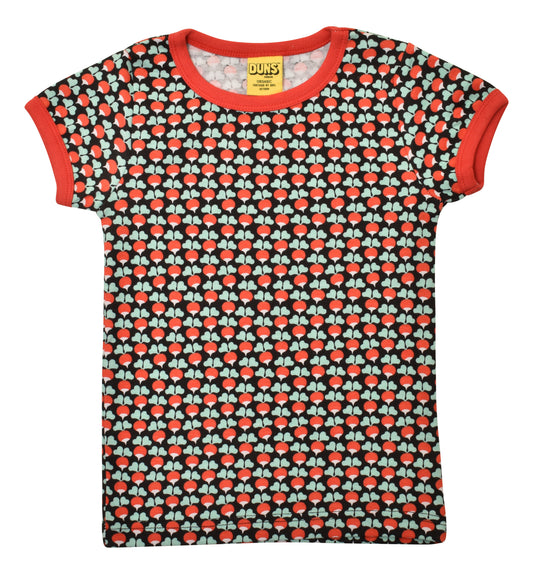 [DUNS Sweden]Short Sleeve top-Mini Radish Poppy red