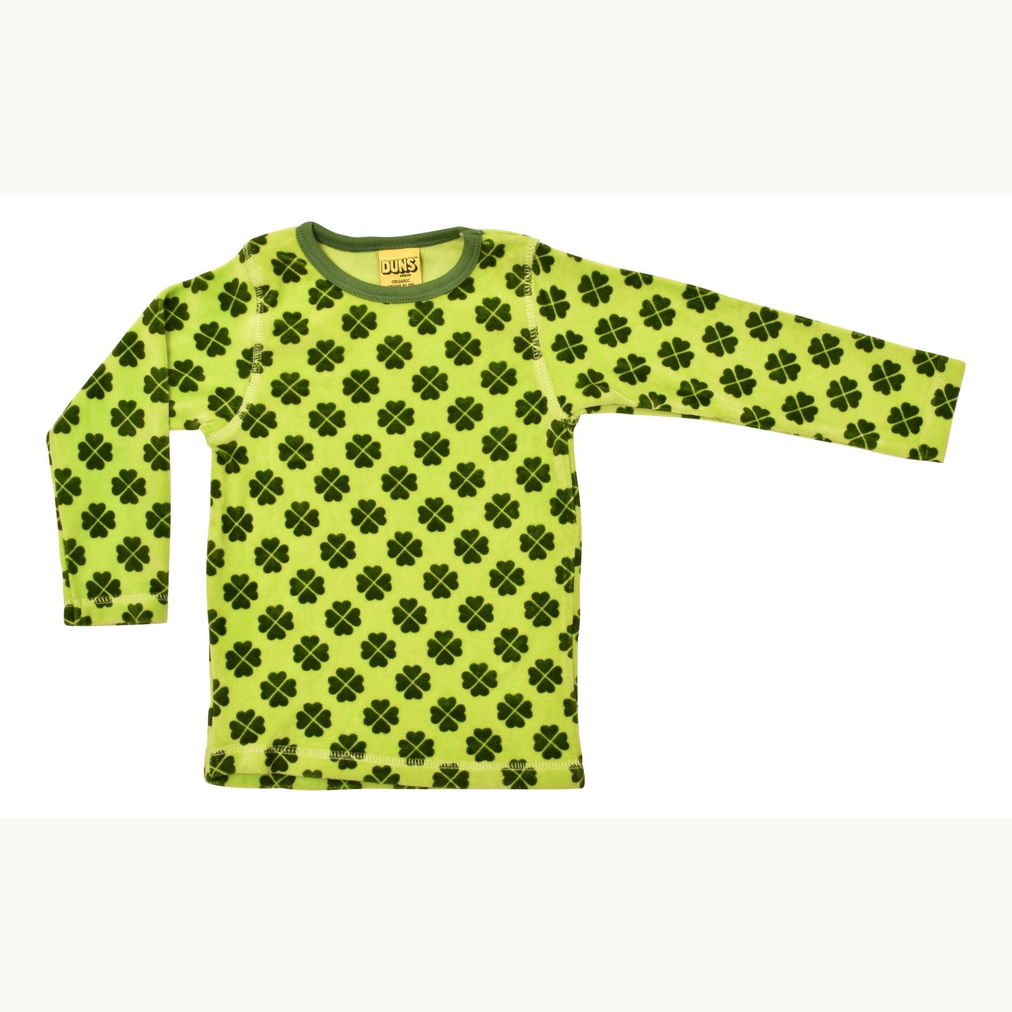 [DUNS Sweden]Velour Top - Clover Tender Shoots Green